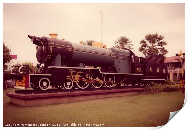 Hanomag Pacific Steam Locomotive #2 Print by Annette Johnson