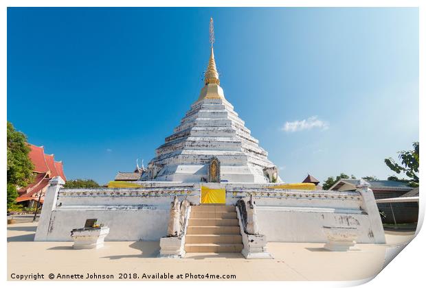 Wat Chedi Luang- Phrae Print by Annette Johnson