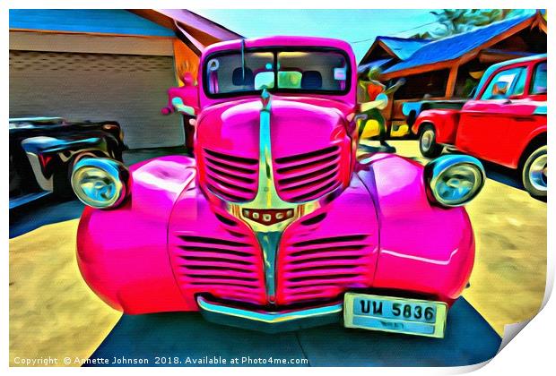 1949 Dodge Custom Pick up  Print by Annette Johnson