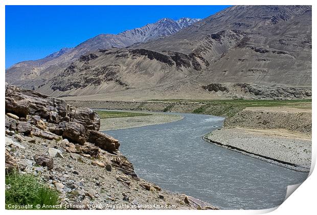Pamir Mountains in the Wakhan Valley #11 Print by Annette Johnson