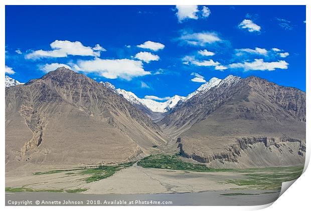 Pamir Mountains in the Wakhan Valley #16 Print by Annette Johnson