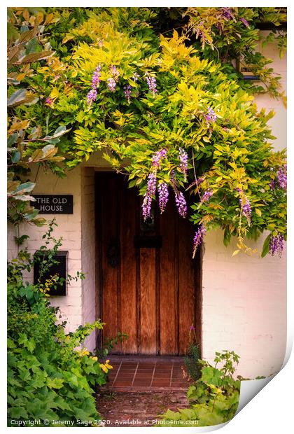 Enchanting Wisteria Entrance Print by Jeremy Sage