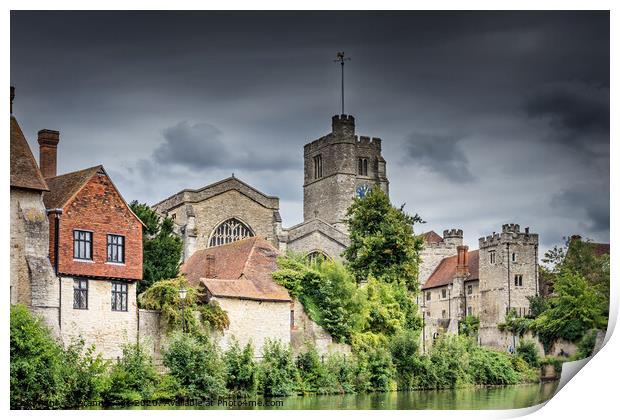 Majestic All Saints on the River Medway Print by Jeremy Sage