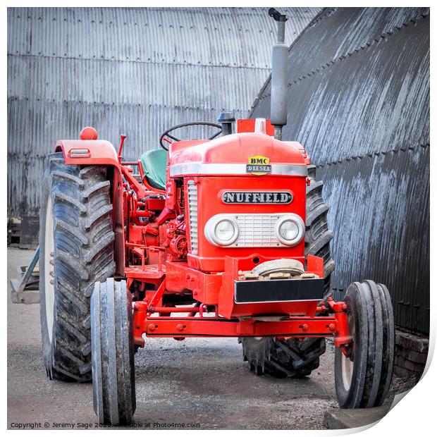 The Mighty Vintage Tractor Print by Jeremy Sage