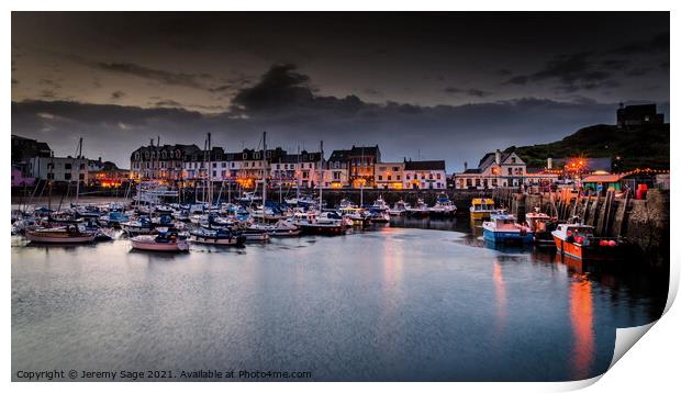 Serenity at Ilfracombe Harbour Print by Jeremy Sage