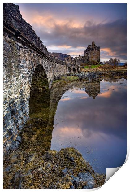 Sunset over Eilean Donan Castle Print by Martin Lawrence