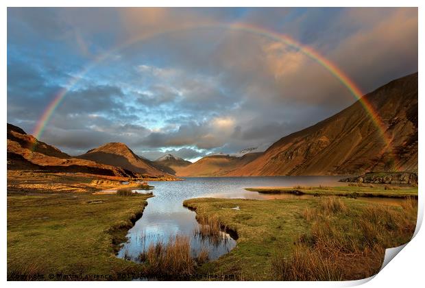 The Wasdale and Wastwater Rainbow Print by Martin Lawrence