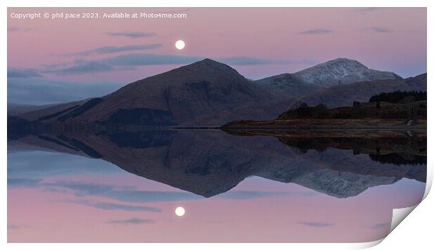 Loch Linnhe at sunrise Print by phil pace