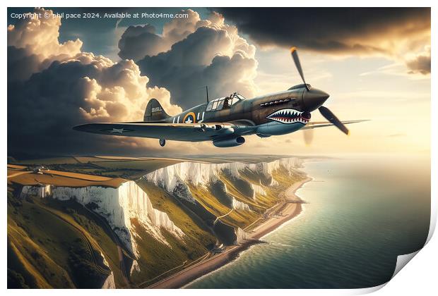 Curtis P-40 Warhawk 3 Print by phil pace