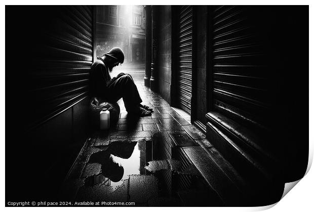 Homeless 2 Print by phil pace