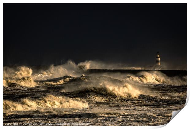 Stormy Seas Print by Darren Johnson