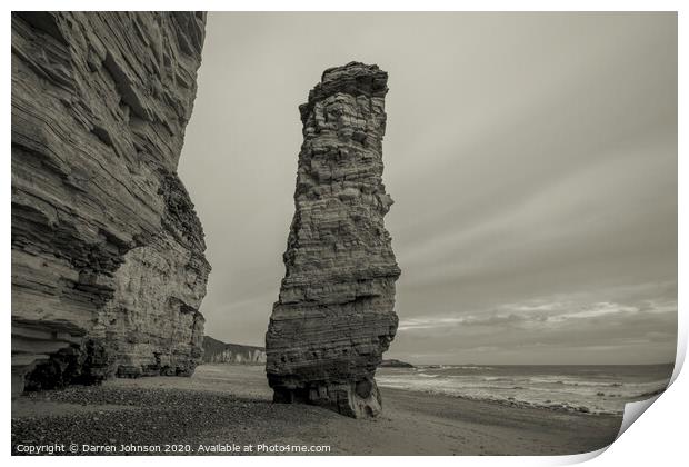 Marsden Bay Sea Stack Print by Darren Johnson