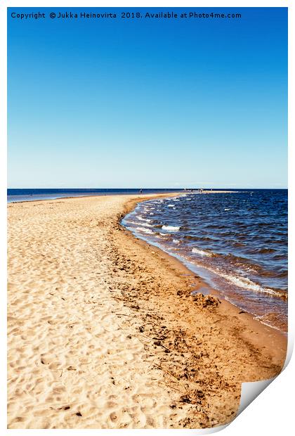 Long Sandbank Leading to the Horizon Print by Jukka Heinovirta
