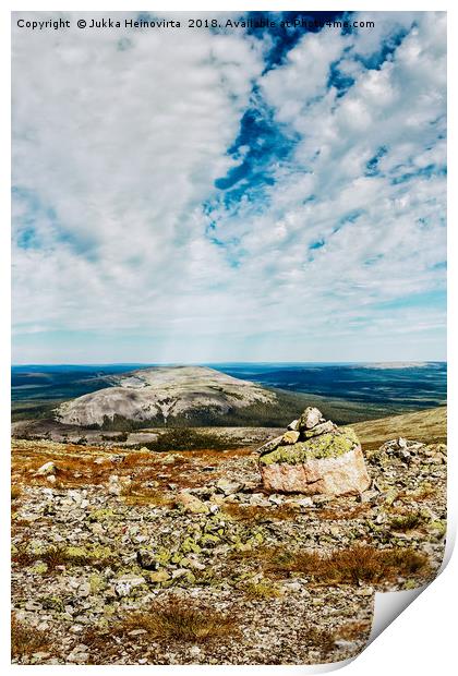 View From The Fjell Print by Jukka Heinovirta