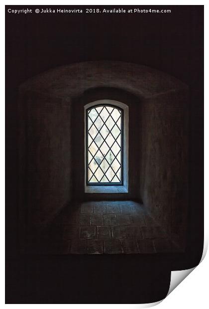Window Frame At The Castle Print by Jukka Heinovirta