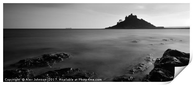 St michael's Mount Print by Alex Johnson