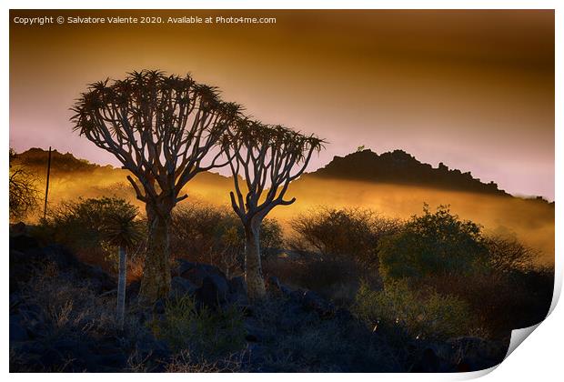 tramonto nel deserto Print by Salvatore Valente
