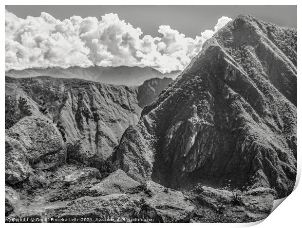 Big Mountain View from Machu Picchu City Print by Daniel Ferreira-Leite