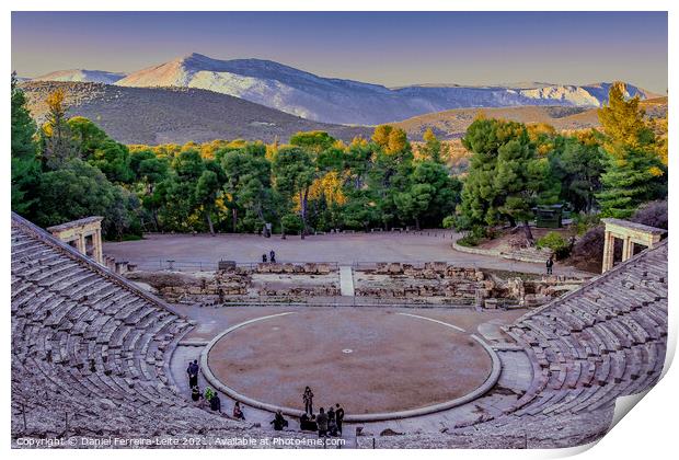 Epidaurus Theater, Peloponnesse, Greece Print by Daniel Ferreira-Leite