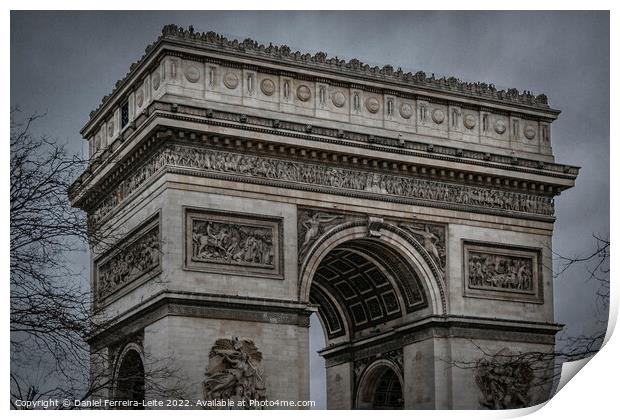 Triumph Arch, Paris, France Print by Daniel Ferreira-Leite