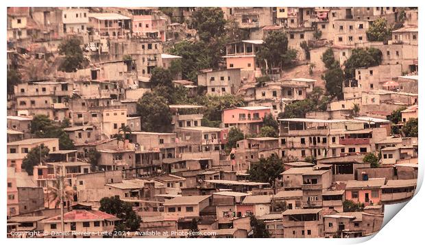 Slums over hill, guayaquil city, ecuador Print by Daniel Ferreira-Leite
