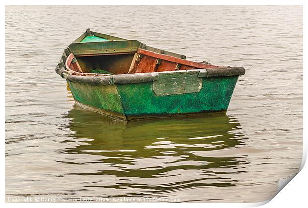 Old Fishing Boat at Santa Lucia River in Montevide Print by Daniel Ferreira-Leite