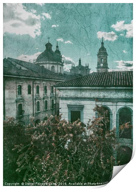Colonial Architecture at Historic Center of Bogota Print by Daniel Ferreira-Leite