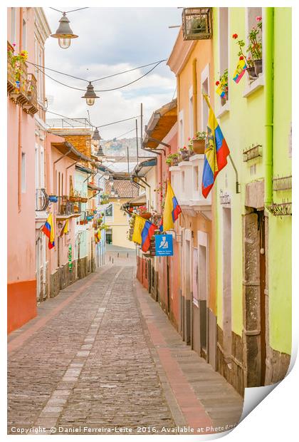 La Ronda Street Quito Ecuador Print by Daniel Ferreira-Leite