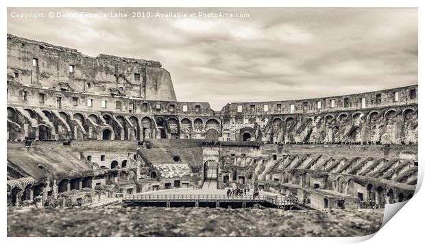 Roman Coliseum Interior View, Rome, Italy Print by Daniel Ferreira-Leite