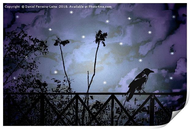 Fantasy Dark Night Scene Illustration Print by Daniel Ferreira-Leite