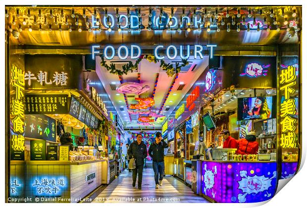 Street Food Court Market, Shanghai, China Print by Daniel Ferreira-Leite