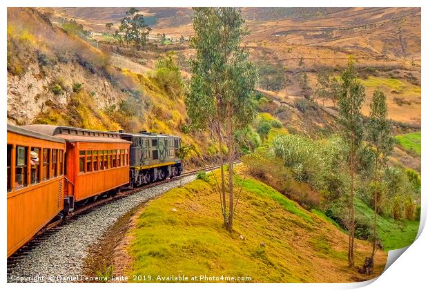 Nariz del Diablo Train Trip Alausi Ecuador Print by Daniel Ferreira-Leite