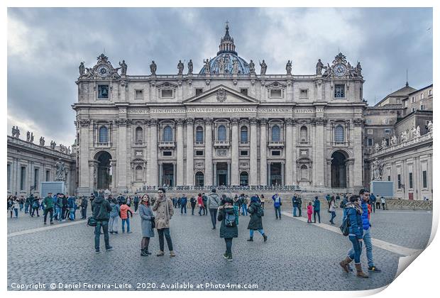 Saint Peters Square at Rome, Italy Print by Daniel Ferreira-Leite