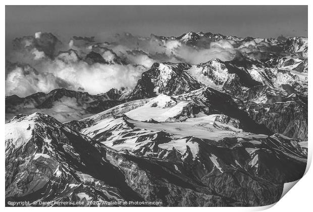 Andes Mountains Aerial View, Chile Print by Daniel Ferreira-Leite