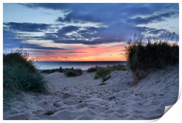 Sunset at Hunstanton Print by Simon Blatch