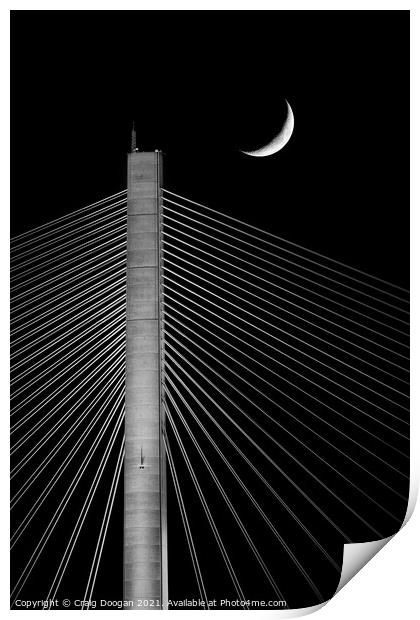 Forth Bridge Moonscape Print by Craig Doogan