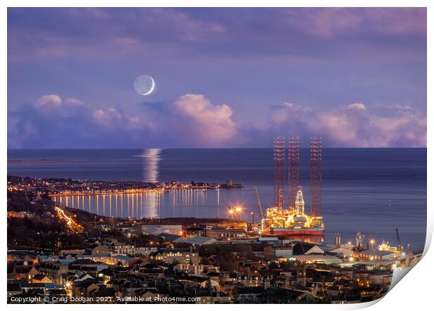 Dundee City Moonscape Print by Craig Doogan