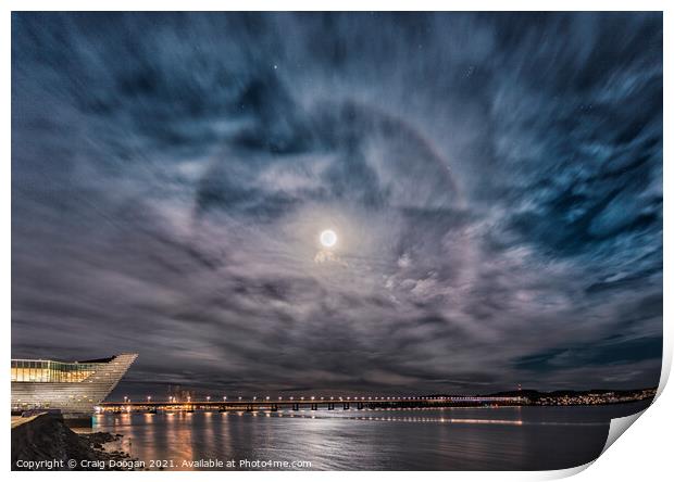 22 Degree Halo over the Tay Print by Craig Doogan