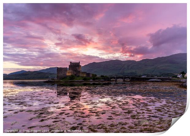 Eilean Donan Sunset - Scotland Print by Craig Doogan