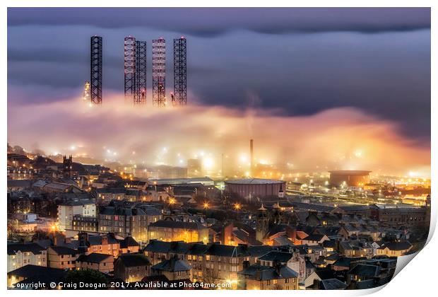Dundee Port Fog Print by Craig Doogan