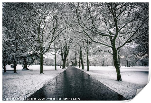 Winter Road Dundee Print by Craig Doogan