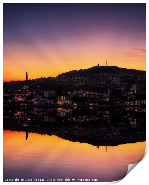 Dundee Sunset Reflections Print by Craig Doogan