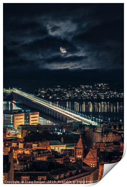 Dundee City Moonscape Print by Craig Doogan