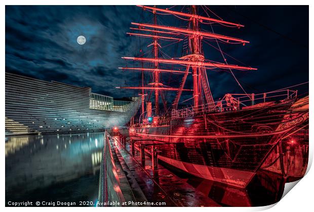 RRS Discovery Ship Dundee Print by Craig Doogan