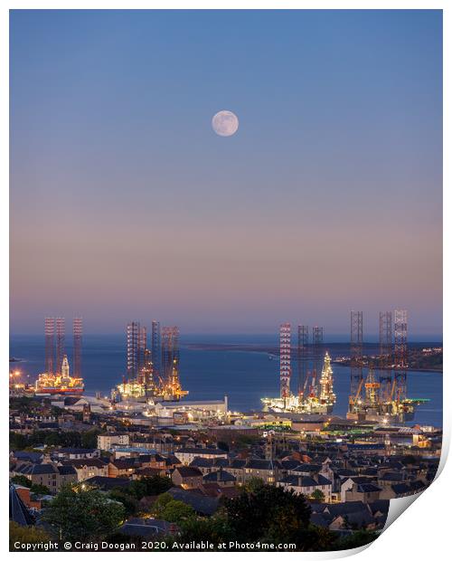 Dundee Oil Rigs Print by Craig Doogan