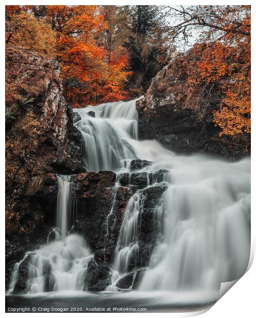 Reekie Linn Waterfall Print by Craig Doogan