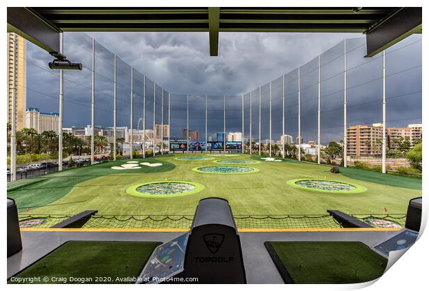 Topgolf Las Vegas Print by Craig Doogan