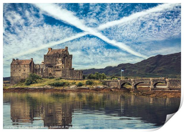 Eilean Donan - St Andrews Day Print by Craig Doogan