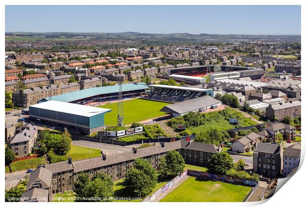 Dens Park & Tannadice - Dundee Football Clubs Print by Craig Doogan