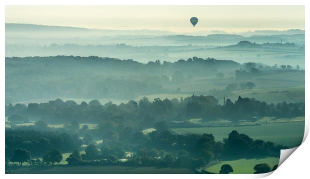 Above the Morning Mist Print by Peter Walmsley